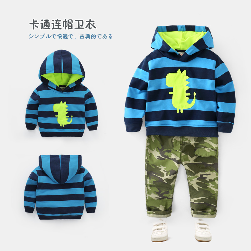 男童连帽卫衣恐龙外套2019春装春秋新款童装儿童宝宝上衣潮U10217|msdalam kategori Kanak-kanak/Bayi/Keluarga dipasang, sweater/Fleece - dari Buy2taobao.com untuk memberikan perkhidmatan ejen Taobao profesional membeli