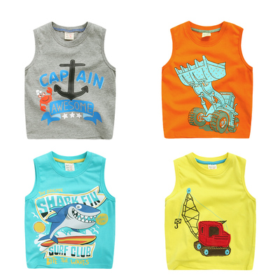 男童无袖T恤 卡通2016夏装新款童装儿童宝宝打底衫背心上衣U2956