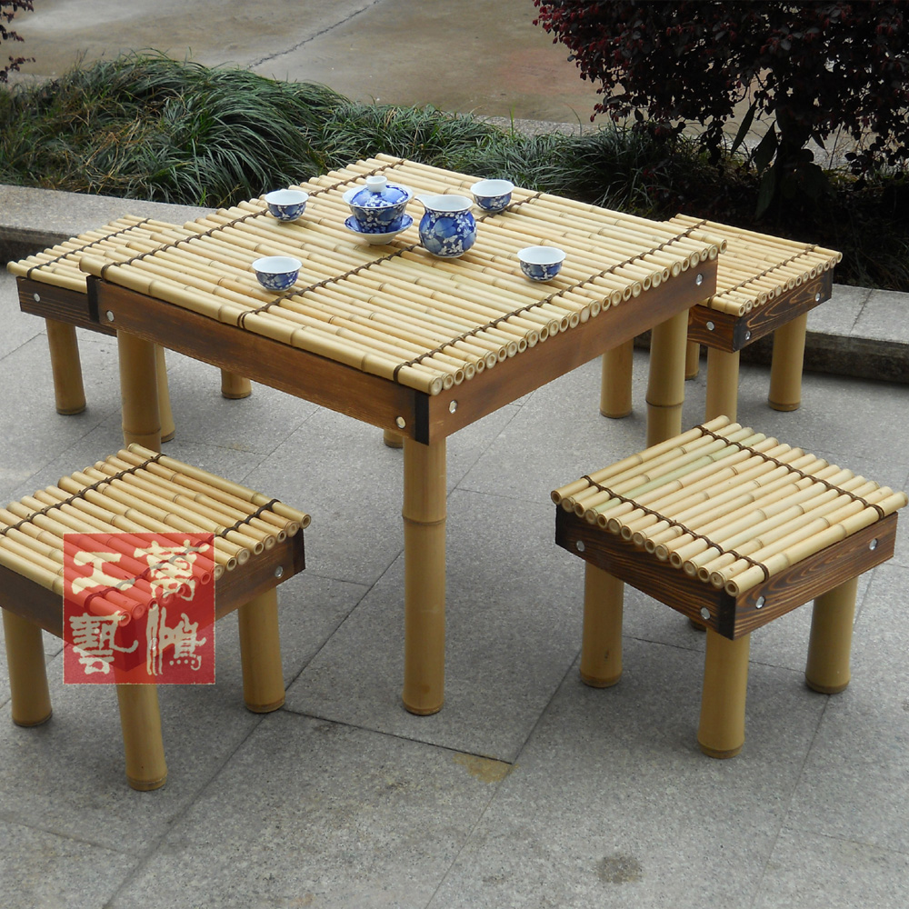 Chinese style Bamboo table Bamboo chair Bamboo table balcony tea table manual household Bamboo tea table Retro Buddhist mood Tearoom Tables and chairsin the Residential furniture , Outdoor/Patio furniture , Desk , Park tables category - from Buy2taobao.com to provide professional Taobao agent buy service