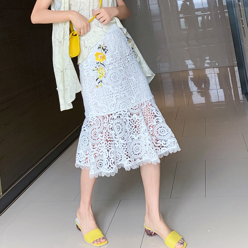 [Member 9 Heavy water-soluble crystal Beads Appliqué Flower skirt Fishtail skirt Q9214in the Women's clothing/Boutique , Skirts category - from Buy2taobao.com to provide professional Taobao agent buy service