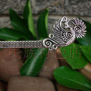  复古典盘发簪流苏古典古代古装簪子步摇苗族饰品结婚头饰发钗凤凰