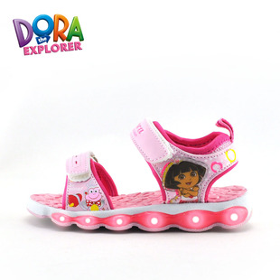  奈足朵拉童鞋 夏季新品闪灯沙滩凉鞋女童鞋 女童儿童运动凉鞋