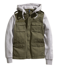 Толстовка hm 专柜正品打折折扣代购男士厚实斜纹布夹克399折扣价319 H&M