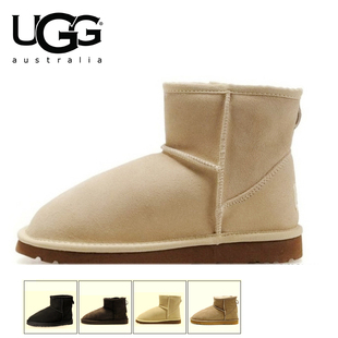  雪地靴雪地棉 女鞋男鞋 冬季新款女靴 5854棕色低筒靴短靴防水