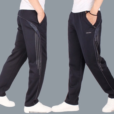 春秋款原创宽松透气直筒裤弹力大码跑步运动裤男长裤时尚休闲裤