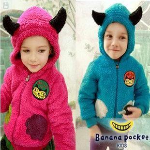  韩国正品Banana Pocket大嘴猫秋冬加厚儿童夹克大衣外套
