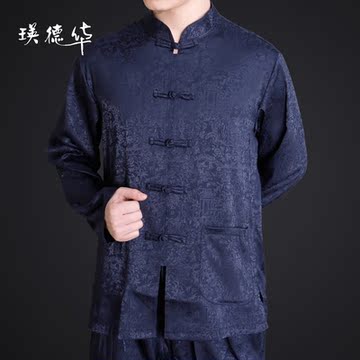 新款中年男士唐装长袖 男士民族服饰 唐装春秋上衣清明上河图唐装 新款中年男士唐装长袖 男士民族服饰 唐装春秋上衣清明上河图唐装