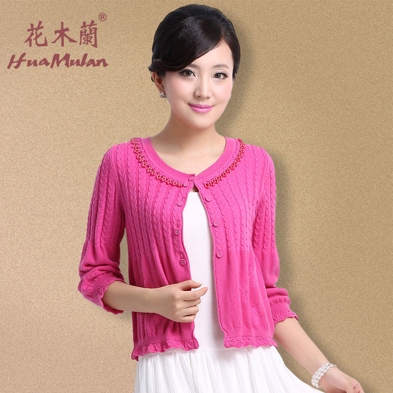 Hua Mulan 2013 new spring Cardigan Sweaters women's Cardigan Sweater short Korean coat loose 455