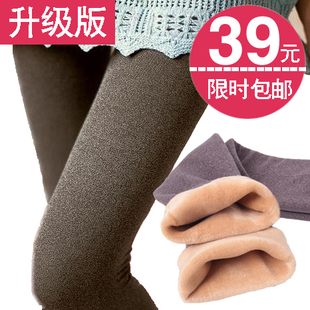  女士打底裤秋冬新款雪花绒加绒加厚打底裤女秋款内加绒打底裤显瘦
