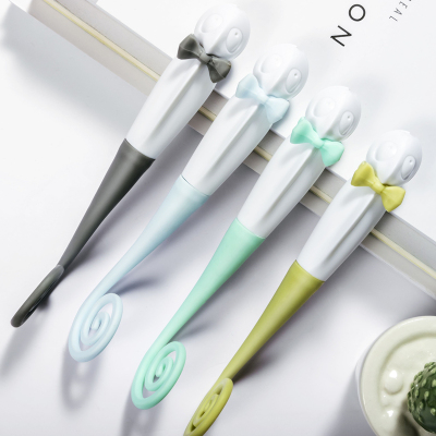 2019新韩版创意文具钥匙挂扣蜥蜴中油笔小清新卡通学生可爱黑色笔