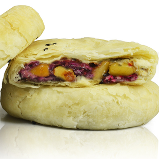  轩庆玫瑰鲜花饼 白玉松子玫瑰鲜花糕点 月饼云南特产500g特价包邮