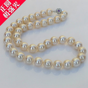  年末特价 正圆极强光10-11mm大珍珠天然珍珠项链正品女 送礼 包邮