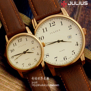  专柜正品牌韩国julius情侣手表/一对表时尚复古/潮流男女表时装表