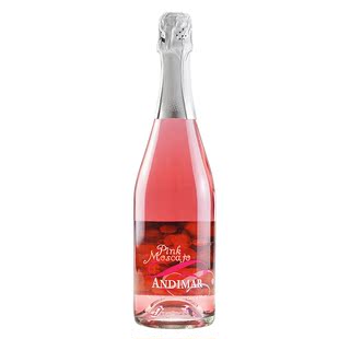  西班牙进口红酒 爱之湾甜桃红起泡酒气泡香槟葡萄酒 约会酒750ml