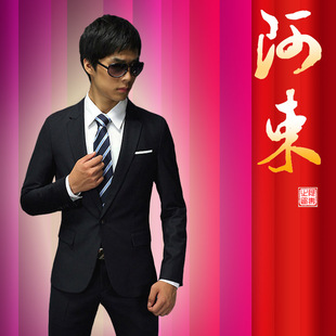  男士新郎礼服西服套装 韩版修身男西装时尚休闲AS0170