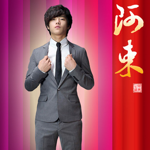  男士新郎礼服西服套装 韩版修身男西装时尚休闲AS0237