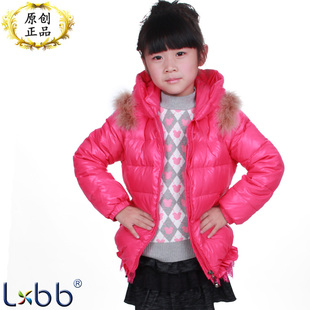  童装女童新款儿童羽绒服正品短款白鸭绒糖果色大毛领反季特卖