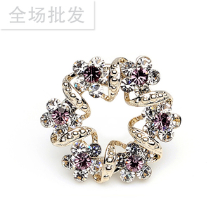  饰品批发/两用水钻空姐丝巾扣时尚胸针简约披肩扣/0405