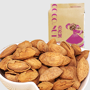  壳壳果坚果新疆巴旦木 薄壳杏仁奶油巴旦木 180g*3袋包邮