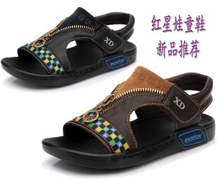  新款夏季休闲韩版儿童金属沙滩男凉鞋大中童宝宝防滑沙滩拖鞋男童
