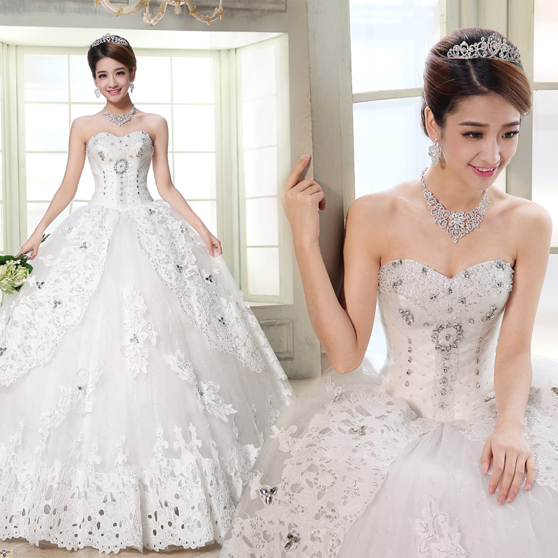 婚纱礼服新款2013甜美绑带抹胸婚纱韩版公主新娘婚纱显瘦 婚纱礼服新款2013甜美绑带抹胸婚纱韩版公主新娘婚纱显瘦