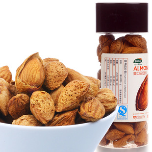  【新农哥】坚果零食特产 椒盐奶香美国大杏仁笑口巴旦木158g瓶装