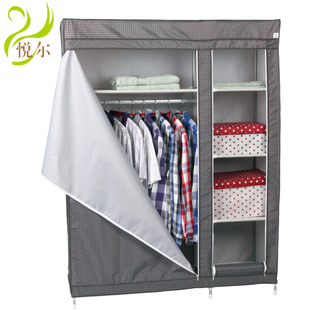  悦尔富贵银牛津布衣柜 简易 布衣柜宜家衣橱特价简易衣柜全国包邮