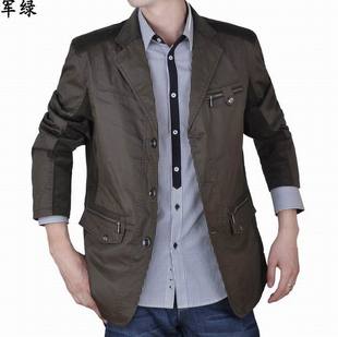  包邮新款与狼共舞男士春装夹克 西装领商务休闲修身薄外套男