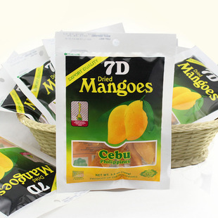  【正品保证 假一罚万】防伪新装菲律宾进口7D芒果干新鲜好吃100g