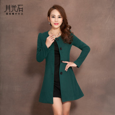毛呢大衣<em>外套</em>毛领加厚-少妇<em>服装</em>新款 中年妇女