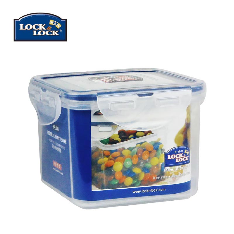 乐扣乐扣 塑料保鲜盒HPL851方形饭盒680ml 便当盒收纳盒|msdalam kategori pinggan mangkuk, pemeliharaan bekas/bekas pemeliharaan, crisper - dari Buy2taobao.com untuk memberikan perkhidmatan ejen Taobao profesional membeli