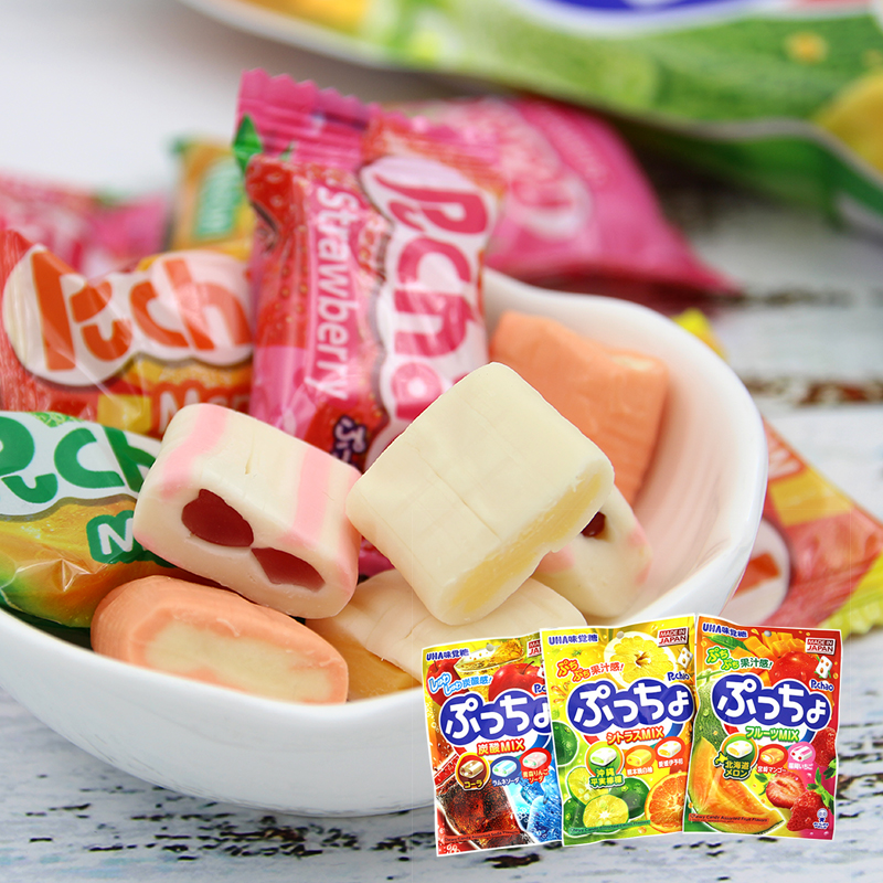 日本進口零食UHA悠哈味覺糖普超碳酸味什錦軟糖水果糖夾心糖果90g在類目 零食/堅果/特產, 糖果零食/果凍/布丁, 糖果中 - 來自Buy2taobao.com提供專業的淘寶代購服務