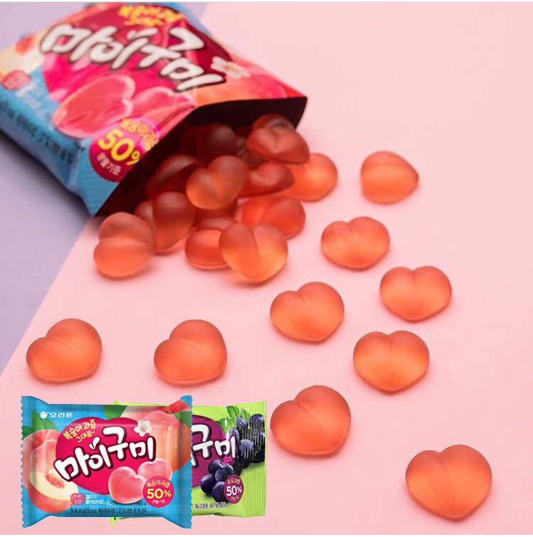 韩国进口 好丽友屁桃软糖 姜丹尼尔 桃子蜜桃葡萄形状QQ糖 零食在类目 零食/坚果/特产, 糖果零食/果冻/布丁, 糖果中 - 来自Buy2taobao.com提供专业的淘宝代购服务