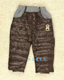  童装pom bear冬装 儿童保暖羽绒裤子帅气柔软外穿男童长裤