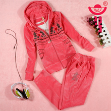 Erlang small children's clothing girls spring 2013 casual velvet three-piece children's spring and autumn models Parure