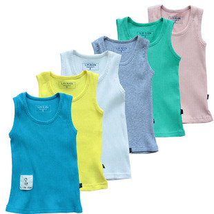  特价童装 13夏款 多色男童女童夏季纯棉背心 儿童背心 无袖T恤