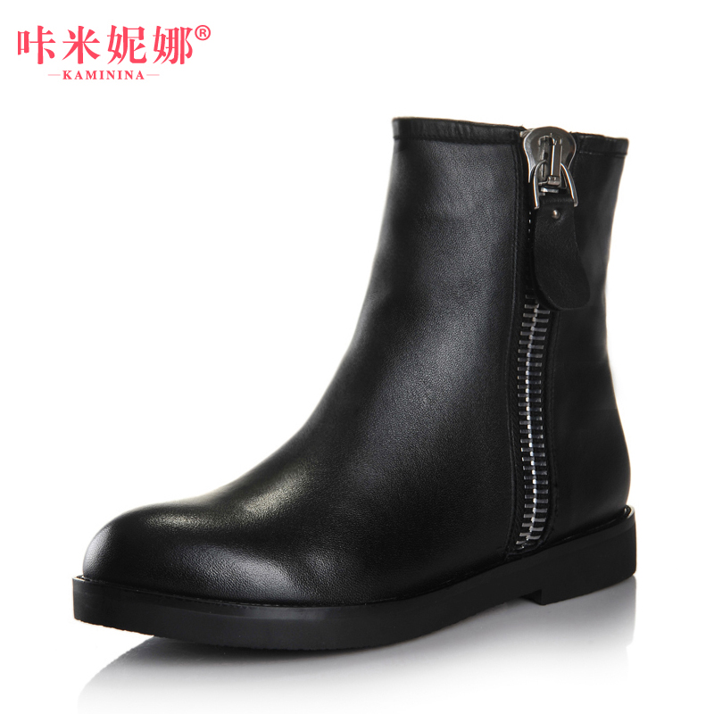 秋冬新款真皮2013新品女式马丁靴 双拉链保暖女靴牛皮短靴靴子女 秋冬新款真皮2013新品女式马丁靴 双拉链保暖女靴牛皮短靴靴子女