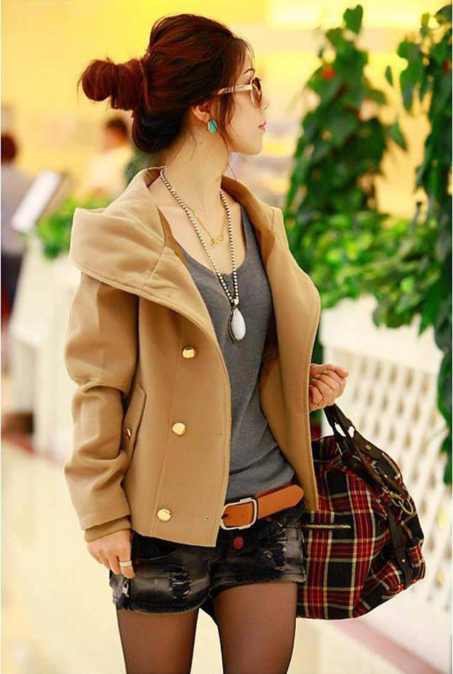 2013 winter wear new clothes for plus size short Korean Barret coat thickening trench coat woolen cloth women winter