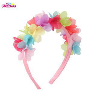  pinkme 韩版儿童粉艳满花发箍 儿童女童花色发箍发饰品