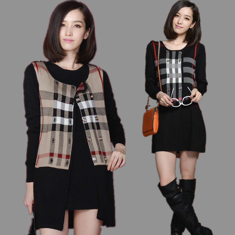 OSA<em>格子英伦</em>针织<em>开衫</em>2014新款_OSA<em>格子英</em>