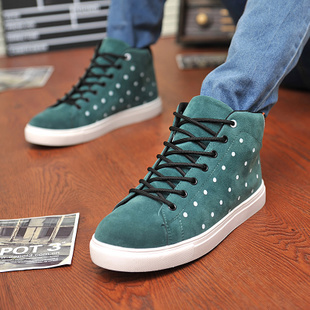 流行男鞋高帮鞋帆布鞋...