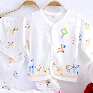  蓓茵儿 儿童竹纤维宝宝衣服新生儿婴儿内衣睡衣套装 男童女童夏