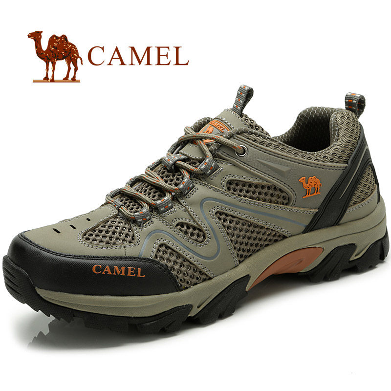 Outdoor men's summer 2013 new camel camel leather mesh breathable casual hiking mountain climbing