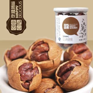  【逗妮开心_手剥山核桃】坚果 临安特大籽 椒盐奶油208g&times;2罐