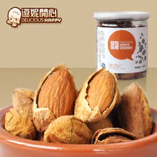  【逗妮开心_壳杏仁】坚果零食 大杏仁 巴达木巴旦木158g