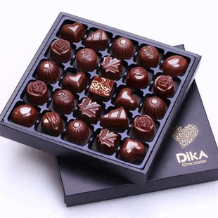  情人节巧克力礼盒/纯手工diy进口纯黑巧克力特价礼盒包邮美食小吃