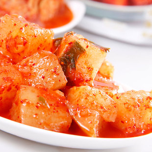  【多买更划算】韩国美食 正宗韩国宗家府泡菜 萝卜块泡菜 400g