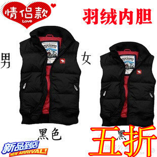  美国代购正品AF羽绒背心情侣装男士背心男女士羽绒马甲外套衣服