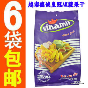  越南特产 德诚皇冠AK综合蔬果干/果蔬干/水果干250克g 满6包邮