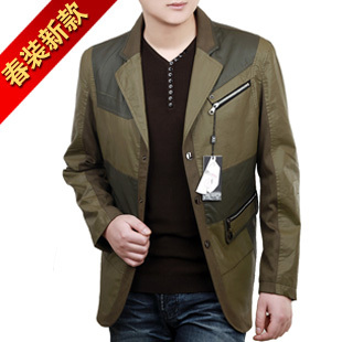  七匹狼休闲西服 春装新款 修身时尚帅气青年男西服单件套